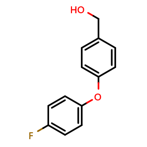 Chemical structure of 4-(4-Fluorophenoxy)-benzenemethanol , CAS 167091-96-5, AChemBlock P40712