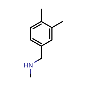 Chemical structure of N,3,4-Trimethylbenzenemethanamine , CAS 165741-71-9, AChemBlock P40736