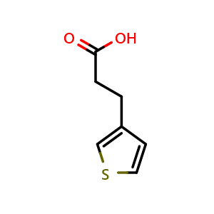 Chemical structure of 3-Thiophenepropanoic acid , CAS 16378-06-6, AChemBlock P40765