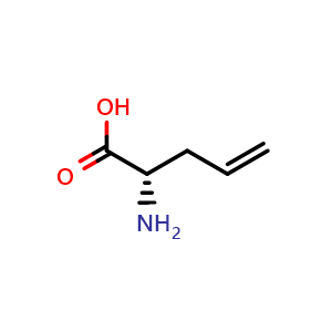Chemical structure of (S)-2-Allylglycine , CAS 16338-48-0, AChemBlock P40769
