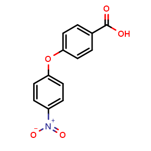 Chemical structure of 4-(4-Nitrophenoxy)benzoic acid , CAS 16309-45-8, AChemBlock P40778
