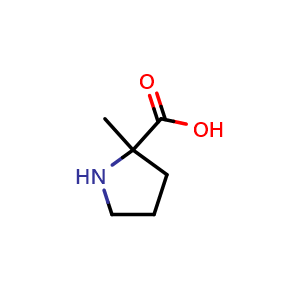 Chemical structure of 2-Methyl-DL-proline , CAS 16277-06-8, AChemBlock P40785
