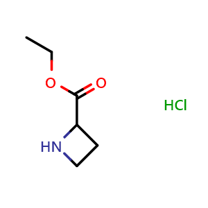 Chemical structure of Ethyl 2-azetidinecarboxylate hydrochloride , CAS 162698-21-7, AChemBlock P40788