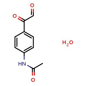 Chemical structure of 4-Acetamidophenylglyoxal hydrate , CAS 16267-10-0, AChemBlock P40791