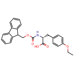Chemical structure of O-Ethyl-N-Fmoc-D-tyrosine , CAS 162502-65-0, AChemBlock P40798