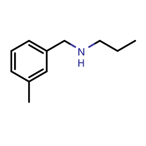 Chemical structure of N-(3-Methylbenzyl)propan-1-amine , CAS 16096-52-9, AChemBlock P40841