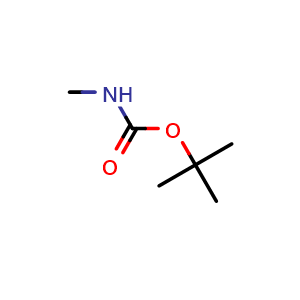 Chemical structure of Methyl-carbamic acid tert-butyl ester , CAS 16066-84-5, AChemBlock P40845