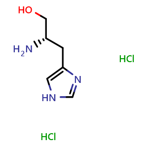 Chemical structure of L-Histidinol dihydrochloride , CAS 1596-64-1, AChemBlock P40873