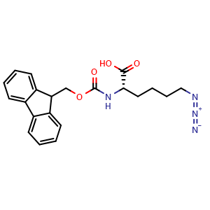 Chemical structure of 6-Azido-N-Fmoc-L-norleucine , CAS 159610-89-6, AChemBlock P40876
