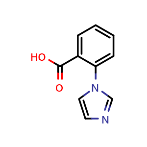 Chemical structure of 2-(1H-Imidazol-1-yl)benzoic acid , CAS 159589-67-0, AChemBlock P40878