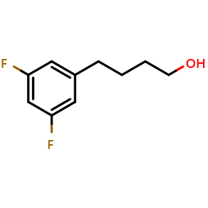 Chemical structure of 3,5-Difluoro-benzenebutanol , CAS 1592649-53-0, AChemBlock P40881