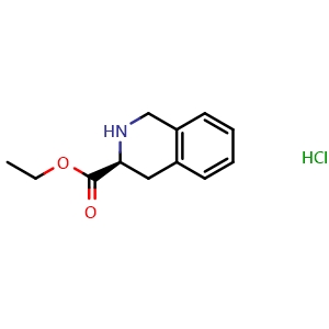 Chemical structure of L-Tic-OEt.hydrochloride , CAS 15912-56-8, AChemBlock P40885