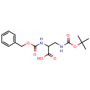 Chemical structure of 3-(Boc-amino)-N-Cbz-DL-alanine , CAS 159002-15-0, AChemBlock P40888