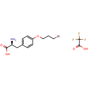 Chemical structure of O-(3-Bromopropyl)-L-tyrosine TFA , CAS 1579942-17-8, AChemBlock P40911