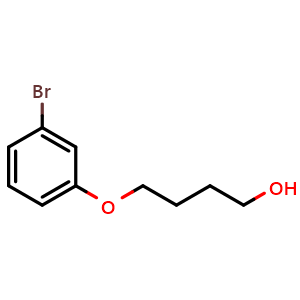 Chemical structure of 4-(3-Bromophenoxy)-1-butanol , CAS 157245-85-7, AChemBlock P40921