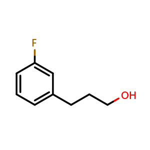 Chemical structure of 3-(3-Fluorophenyl)propan-1-ol , CAS 156868-83-6, AChemBlock P40929