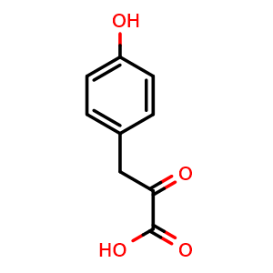Chemical structure of 4-Hydroxyphenylpyruvic acid , CAS 156-39-8, AChemBlock P40943