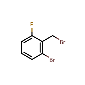 Chemical structure of 2-Fluoro-6-bromobenzyl bromide , CAS 1548-81-8, AChemBlock P40968