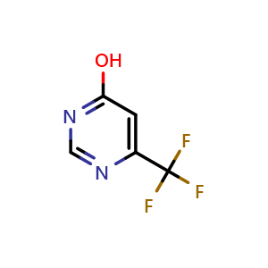 Chemical structure of 4-Hydroxy-6-(trifluoromethyl)pyrimidine , CAS 1546-78-7, AChemBlock P40972