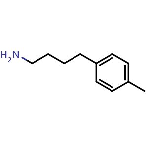 Chemical structure of 4-Methyl-benzenebutanamine , CAS 154108-07-3, AChemBlock P40979