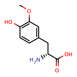 Chemical structure of 3-Methoxy-D-tyrosine , CAS 15402-76-3, AChemBlock P40983