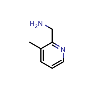 Chemical structure of 3-Methyl-2-pyridinemethanamine , CAS 153936-26-6, AChemBlock P40986