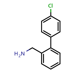 Chemical structure of 4'-Chloro-biphenyl-2-methanamine , CAS 153850-88-5, AChemBlock P40990