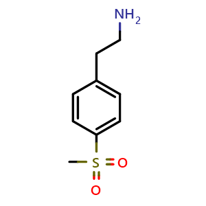 Chemical structure of 4-(Methylsulfonyl)-benzeneethanamine , CAS 153402-45-0, AChemBlock P40998