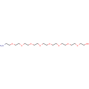 Chemical structure of H2N-PEG9-OH , CAS 15332-95-3, AChemBlock P41000