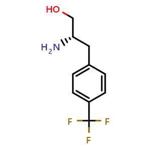 Chemical structure of (S)-b-Amino-4-(trifluoromethyl)benzenepropanol , CAS 153181-07-8, AChemBlock P41005