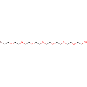 Chemical structure of Br-PEG8-OH , CAS 1527515-88-3, AChemBlock P41011