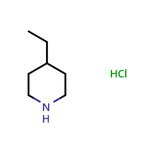 Chemical structure of 4-Ethyl-piperidine hydrochloride , CAS 152135-08-5, AChemBlock P41021