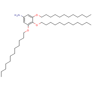 Chemical structure of 3,4,5-Tris(dodecyloxy)-benzenamine , CAS 151237-05-7, AChemBlock P41036