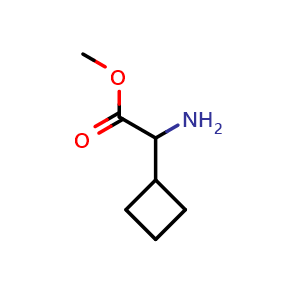 Chemical structure of Methyl 2-amino-2-cyclobutylacetate , CAS 1511292-06-0, AChemBlock P41049
