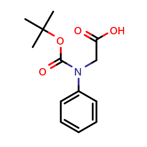 Chemical structure of N-Boc-N-phenyl-glycine , CAS 150806-61-4, AChemBlock P41053
