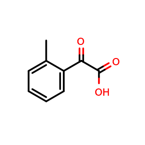 Chemical structure of 2-Methyl-a-oxo-benzeneacetic acid , CAS 150781-72-9, AChemBlock P41054