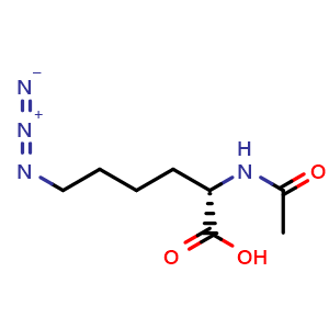 Chemical structure of N-Acetyl-6-azido-L-norleucine , CAS 1505525-07-4, AChemBlock P41063