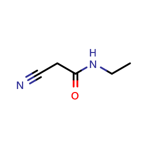Chemical structure of 2-Cyano-N-ethyl-acetamide , CAS 15029-36-4, AChemBlock P41076