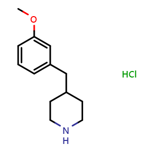 Chemical structure of 4-(3-Methoxybenzyl)piperidine hydrochloride , CAS 150019-61-7, AChemBlock P41080