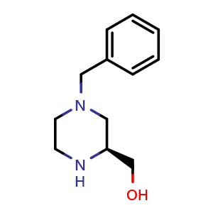 Chemical structure of (S)-4-Benzyl-2-hydroxymethylpiperazine , CAS 149715-45-7, AChemBlock P41091