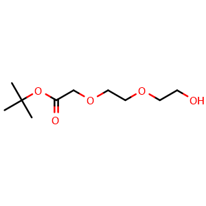 Chemical structure of HO-PEG2-CH2COOtBu , CAS 149299-82-1, AChemBlock P41101