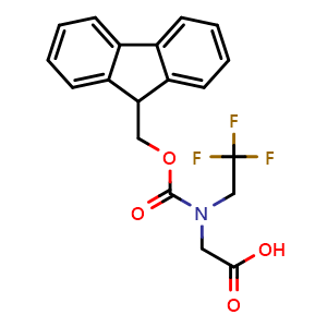 Chemical structure of N-Fmoc-N-(2,2,2-trifluoroethyl)glycine , CAS 1486953-68-7, AChemBlock P41118