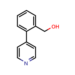 Chemical structure of 2-(4-Pyridinyl)benzenemethanol , CAS 148471-65-2, AChemBlock P41123