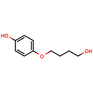 Chemical structure of 4-(4-Hydroxybutoxy)phenol , CAS 148038-13-5, AChemBlock P41131