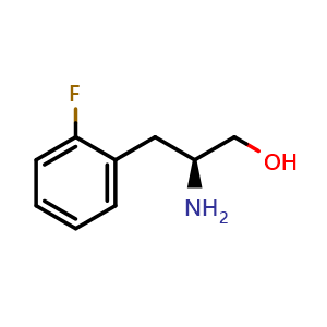 Chemical structure of (S)-b-Amino-2-fluorobenzenepropanol , CAS 148021-84-5, AChemBlock P41132