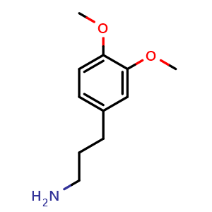 Chemical structure of 3,4-Dimethoxy-benzenepropanamine , CAS 14773-42-3, AChemBlock P41140