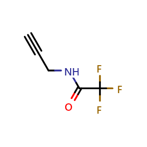 Chemical structure of 2,2,2-Trifluoro-N-2-propyn-1-ylacetamide , CAS 14719-21-2, AChemBlock P41157