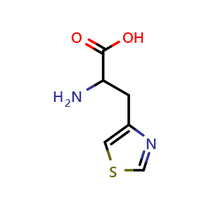 Chemical structure of 3-(4-Thiazolyl)-DL-alanine , CAS 14717-97-6, AChemBlock P41158