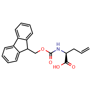 Chemical structure of Fmoc-(S)-2-Allylglycine , CAS 146549-21-5, AChemBlock P41180