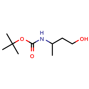 Chemical structure of N-Boc-3-Amino-1-butanol , CAS 146514-31-0, AChemBlock P41183
